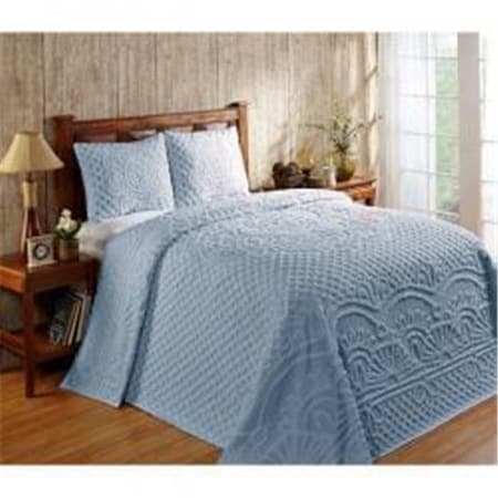 Better Trends BSTRDOBL Double & Full Trevor Bedspread Set - Blue